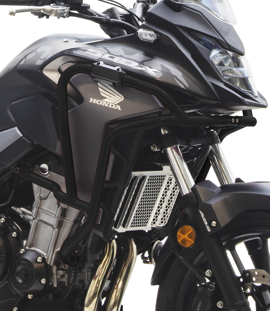 Crosspro Aluminium Crash Bar Textured Black - Compatible with OEM Skid Plate – Honda CB500X 2019–2023