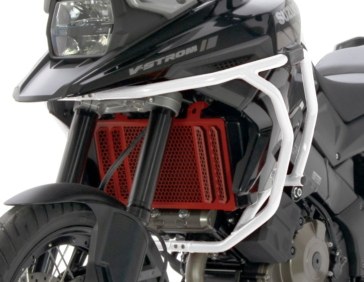 Crosspro Aluminium Crash Bar White - Incompatible with OEM Crash Bars – Suzuki V-Strom 1050 (All Models) 2020–2026