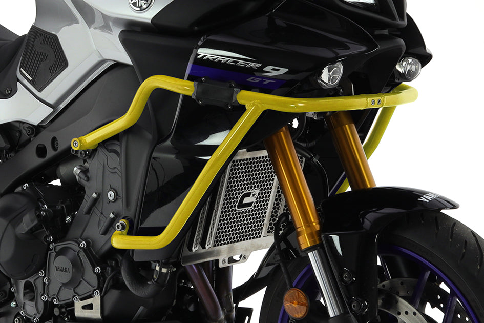 Crosspro Aluminium Crash Bar Yellow - inc GT – Yamaha Tracer 9 / GT / GT+ 2021–2024