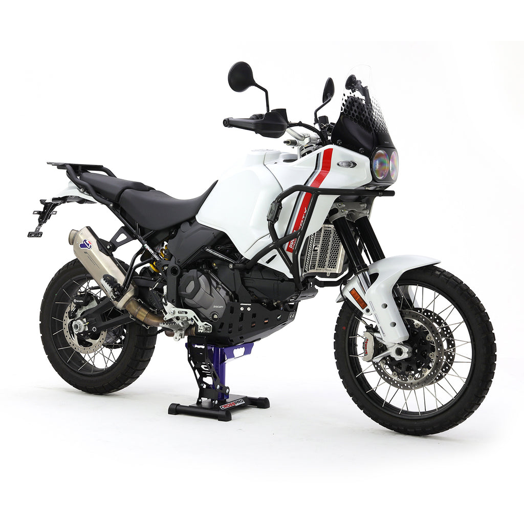 Crosspro Aluminium Crash Bar Black - Compatible with OEM Skid Plate – Ducati DesertX 2022–2025