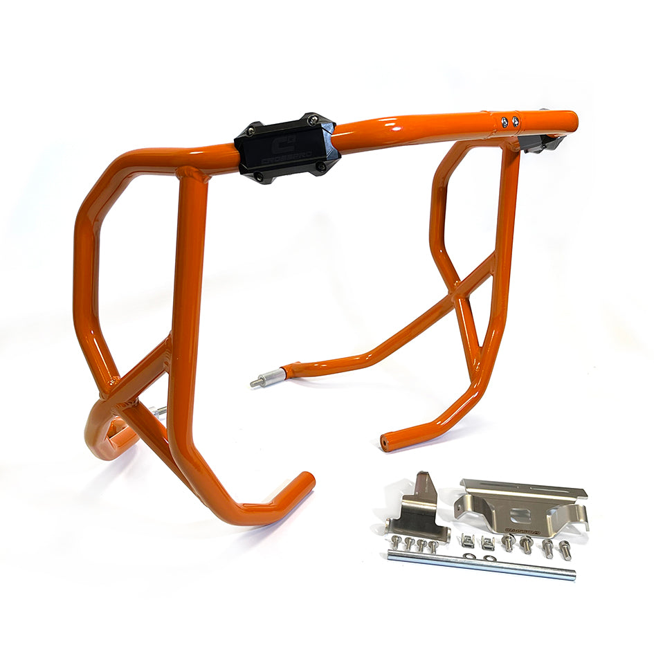 Crosspro Aluminium Crash Bar Orange - Compatible with OEM Skid Plate – Ducati DesertX 2022–2025