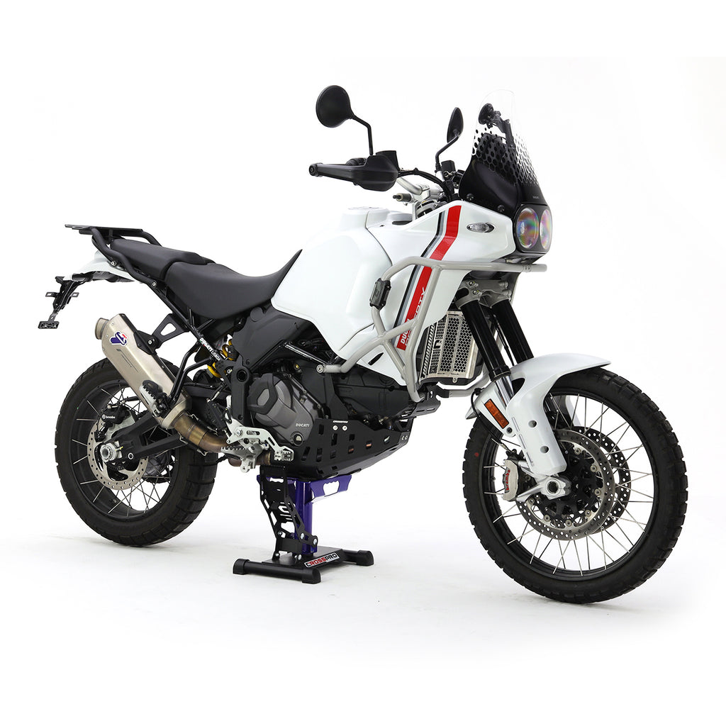 Crosspro Aluminium Crash Bar Ice Polish Protected - Compatible with OEM Skid Plate – Ducati DesertX 2022–2025