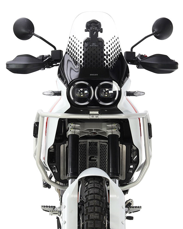 Crosspro Aluminium Crash Bar Ice Polish Protected - Compatible with OEM Skid Plate – Ducati DesertX 2022–2025