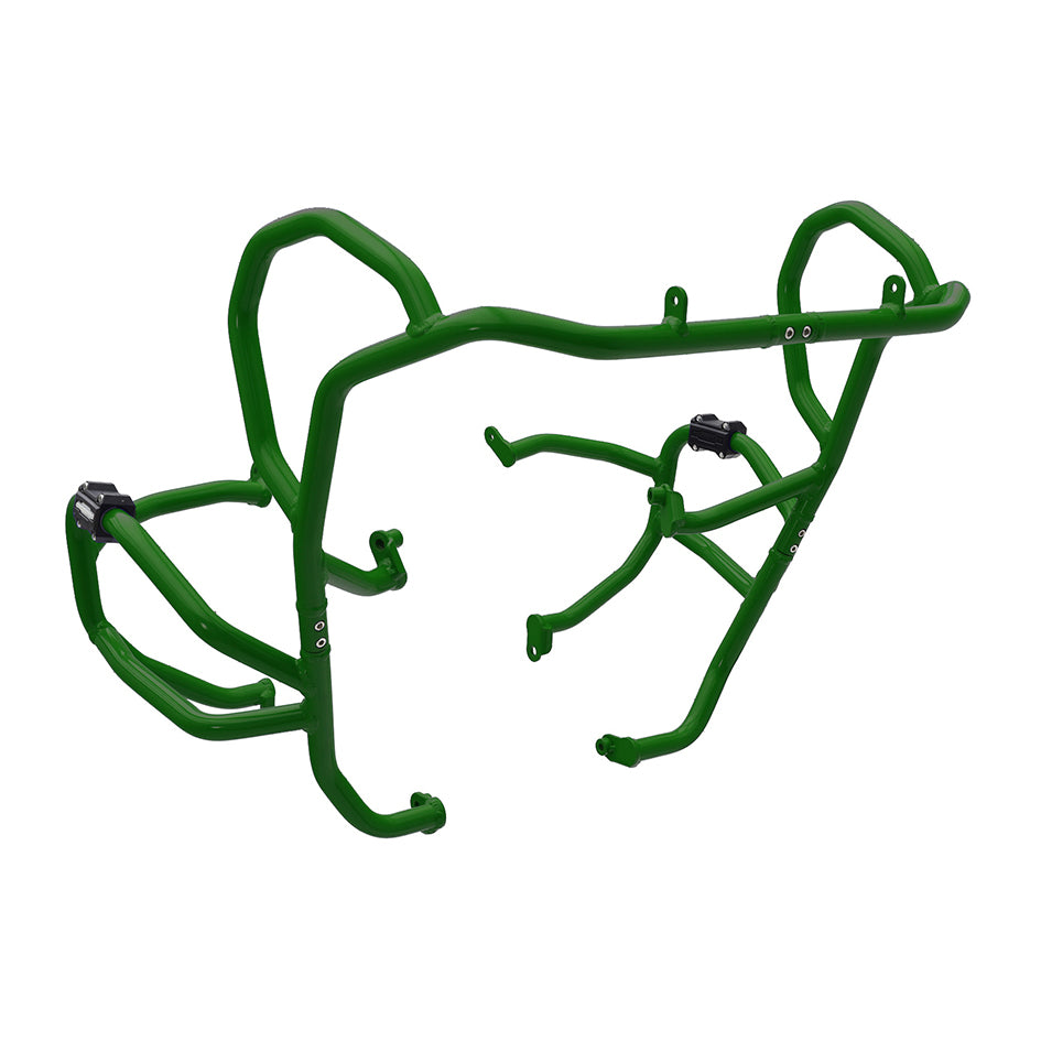 Crosspro Aluminium Crash Bar Green - inc Triple Black,Trophy ; Compatible with OEM Skid Plate