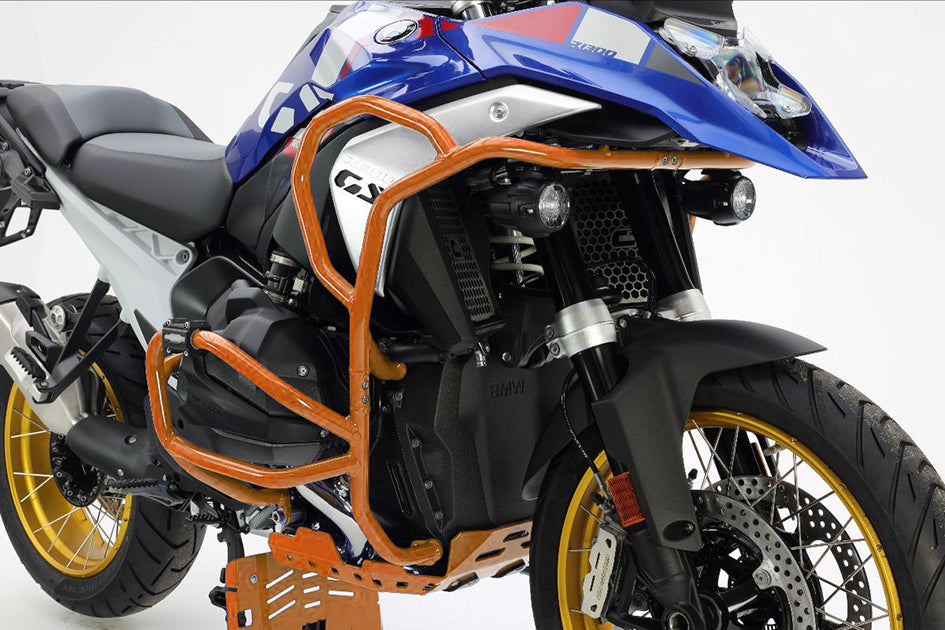 Crosspro Aluminium Crash Bar Orange - inc Triple Black,Trophy ; Compatible with OEM Skid Plate