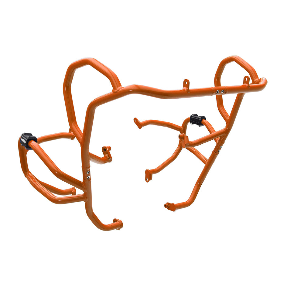 Crosspro Aluminium Crash Bar Orange - inc Triple Black,Trophy ; Compatible with OEM Skid Plate