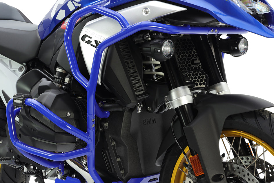 Crosspro Aluminium Crash Bar Blue - inc Triple Black,Trophy ; Compatible with OEM Skid Plate