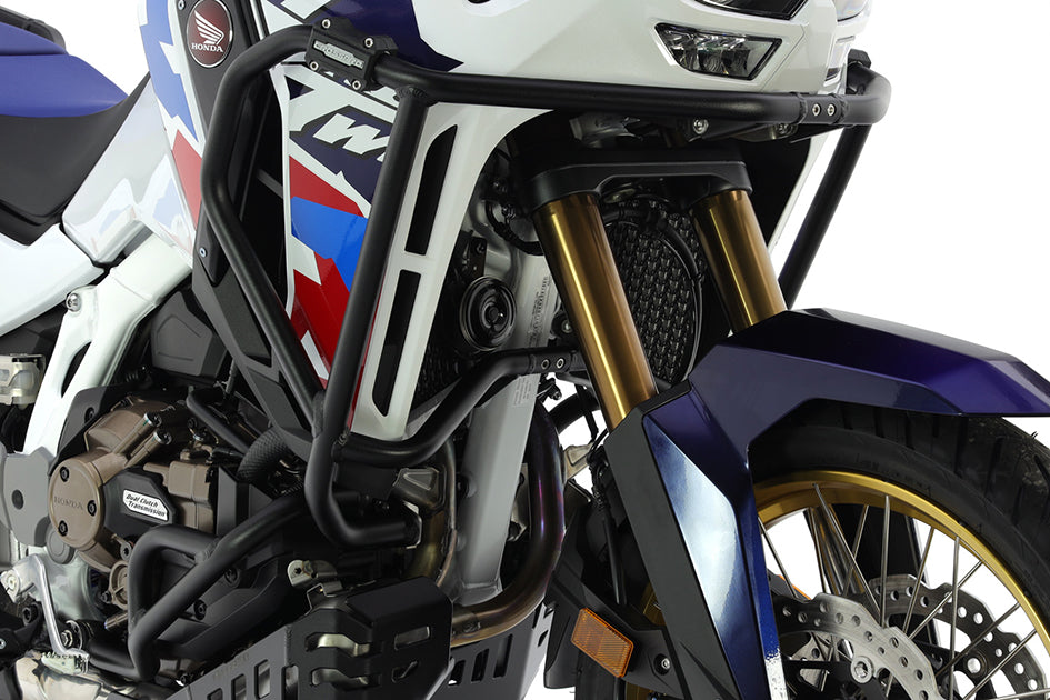 Crosspro Aluminium Crash Bar Textured Black - Adventure Sports DCT. Compatible with OEM engine guard.