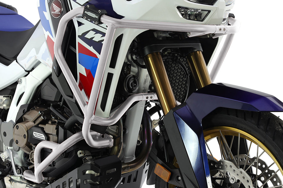 Crosspro Aluminium Crash Bar Ice Polish Protected - Adventure Sports DCT. Compatible with OEM engine guard.
