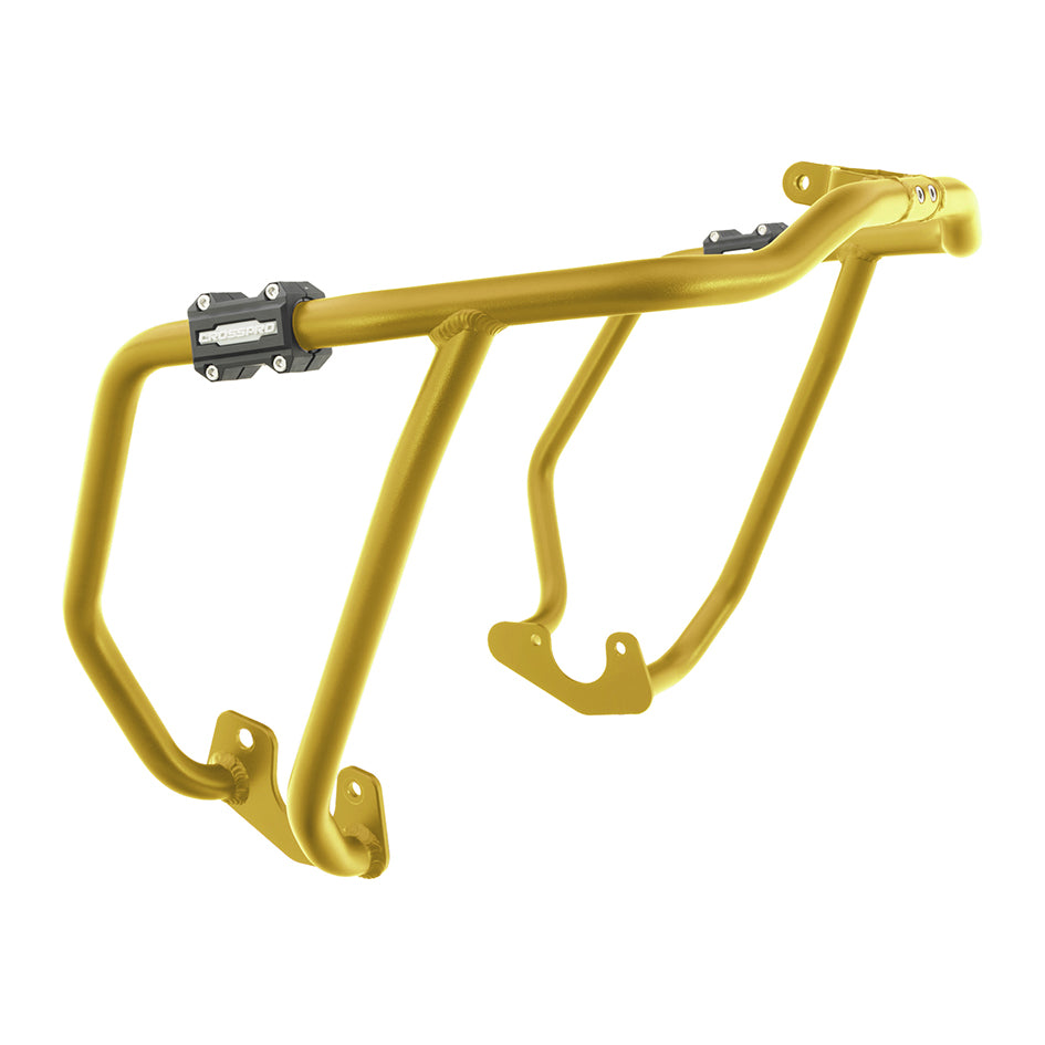 Crosspro Aluminium Crash Bar Yellow - Compatible with OEM Skid Plate – Kawasaki Versys 650 2022–2024