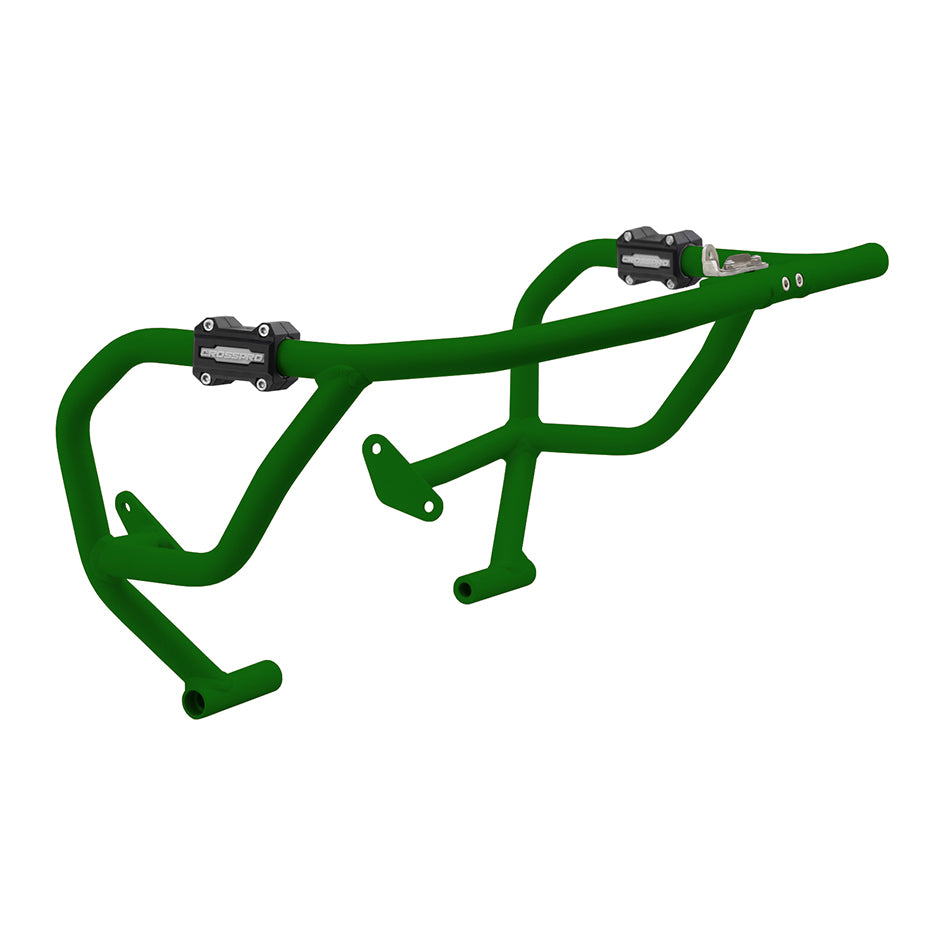 Crosspro Aluminium Crash Bar Green - Compatible with OEM Skid Plate – Yamaha Tracer 7 / GT 2025