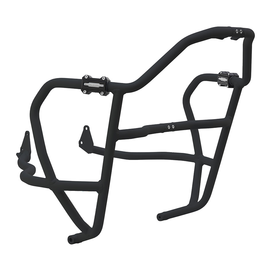 Crosspro Aluminium Crash Bar Textured Black - World Raid; Compatible with OEM Skid Plate – Yamaha Tenere 700 2026