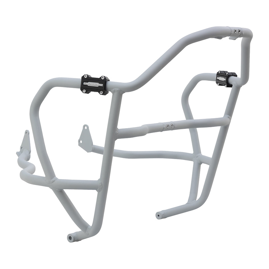 Crosspro Aluminium Crash Bar Textured Gray - World Raid; Compatible with OEM Skid Plate – Yamaha Tenere 700 2026