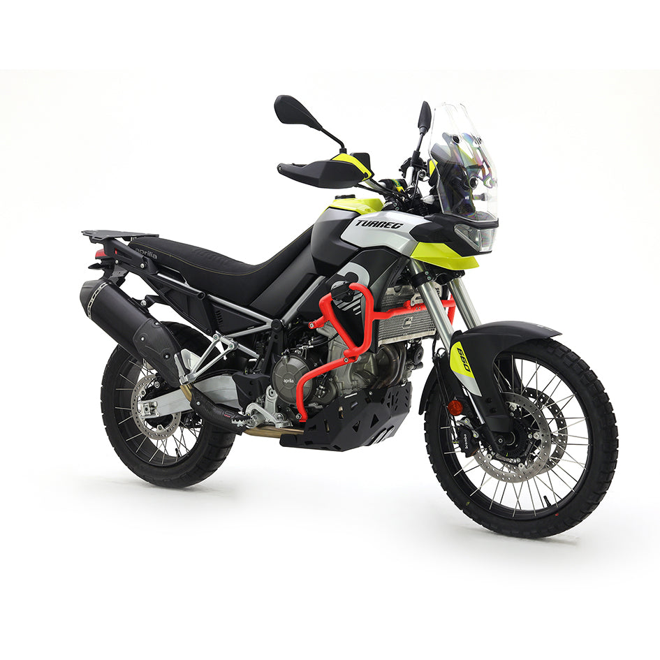 Crosspro Aluminium Crash Bar Red - Compatible with OEM Skid Plate – Aprilia Tuareg 660 2022–2026
