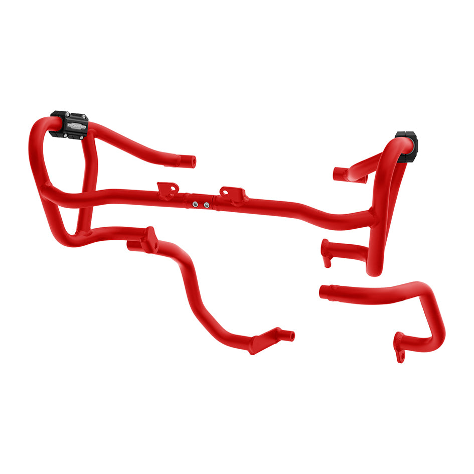 Crosspro Aluminium Crash Bar Red - Compatible with OEM Skid Plate – Aprilia Tuareg 660 2022–2026