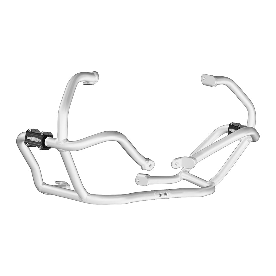 Crosspro Aluminium Crash Bar White - Compatible with OEM Skid Plate – CFMoto 800 MT-X 2025–2026