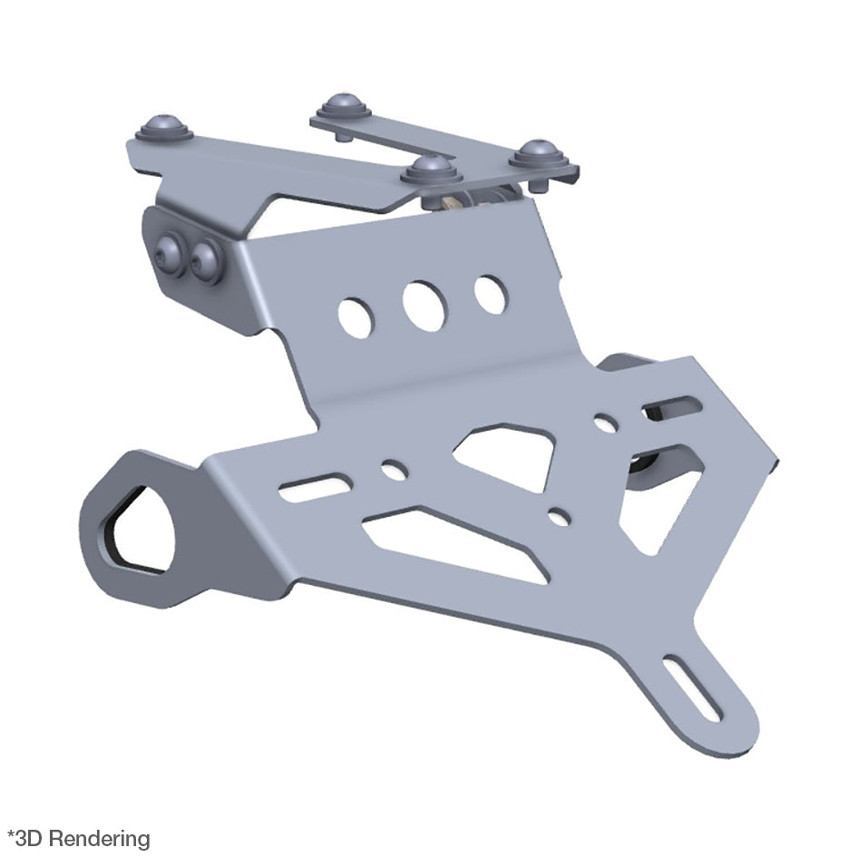 Crosspro License Plate Support Brushed Stainless – Yamaha Tenere 700 2019–2026