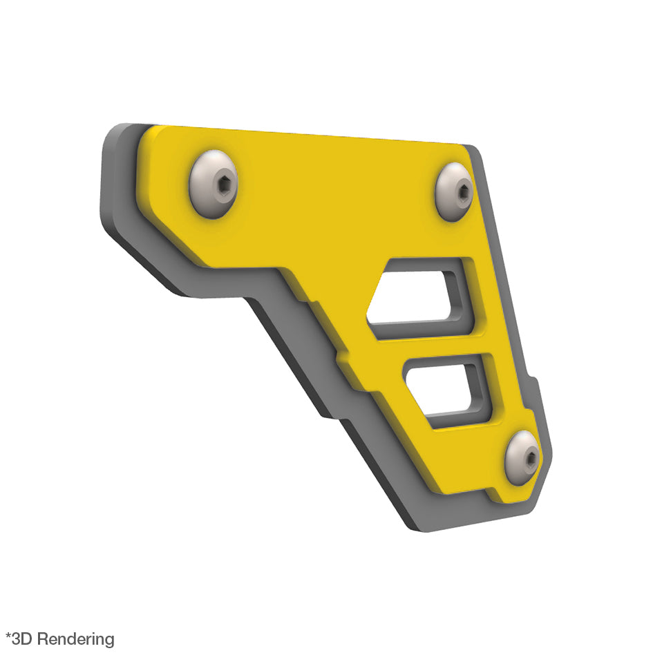 Crosspro Chain Guard, Yellow Fin, Yellow – Ducati DesertX 2022–2025