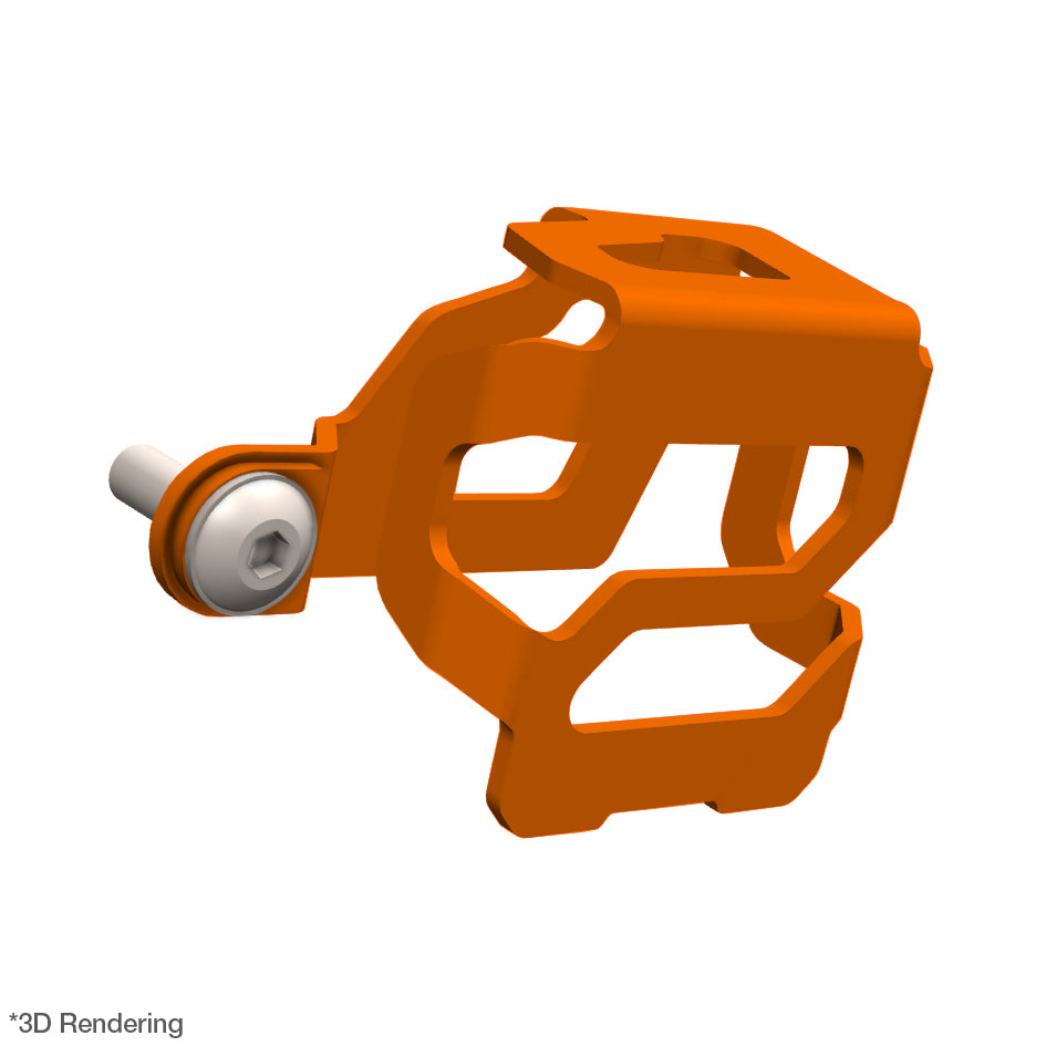 Crosspro Rear Brake Fluid Reservoir Guard, Orange - Adventure Sports,Adventure Sports DCT,Africa Twin,DCT