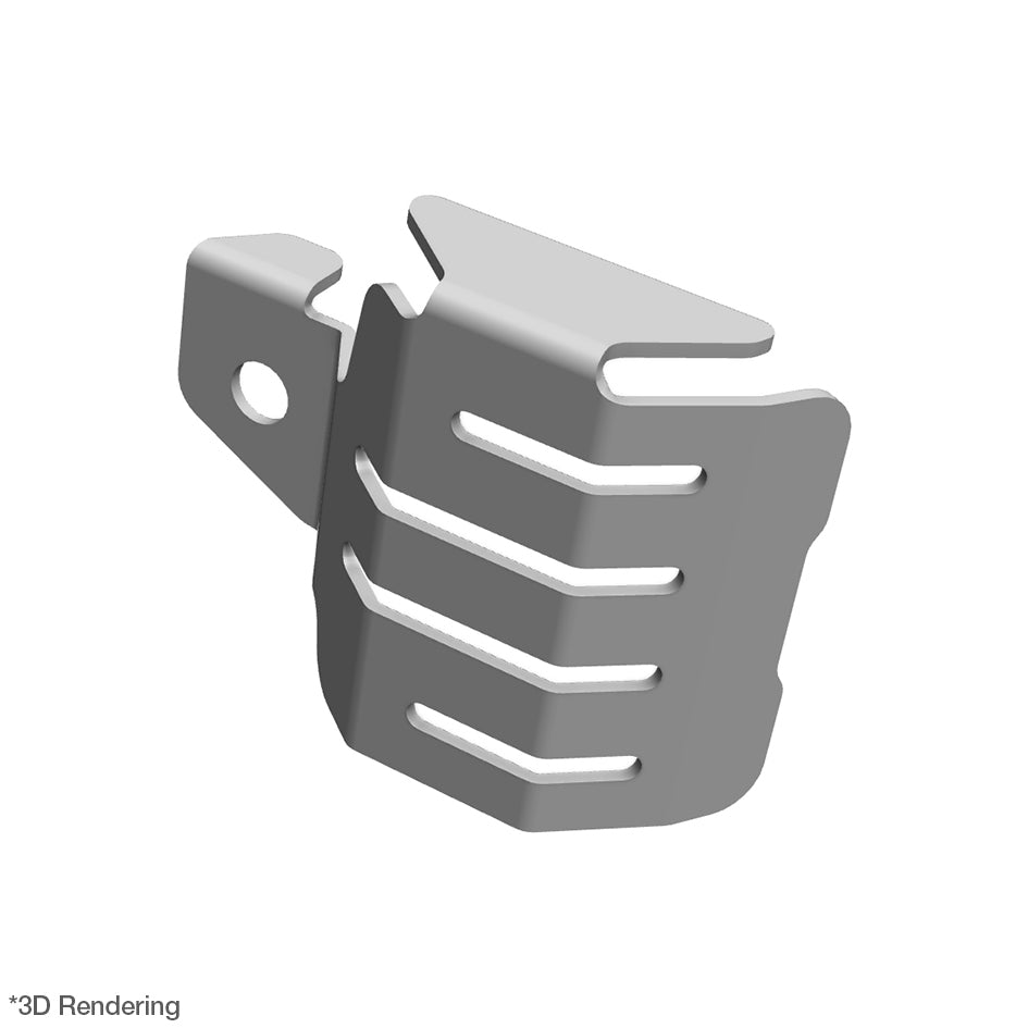 Crosspro Rear Brake Fluid Reservoir Guard, Brushed Stainless - World Raid