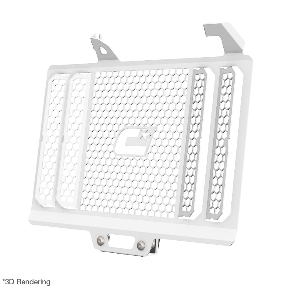 Crosspro Front Radiator Guard, White - inc GT