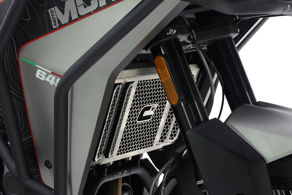 Crosspro Front Radiator Guard, Brushed Stainless – Moto Morini X-Cape 650 2022–2026