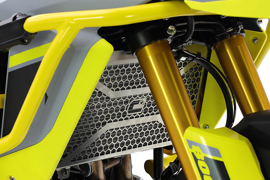 Crosspro Front Radiator Guard, Brushed Stainless - DE models only