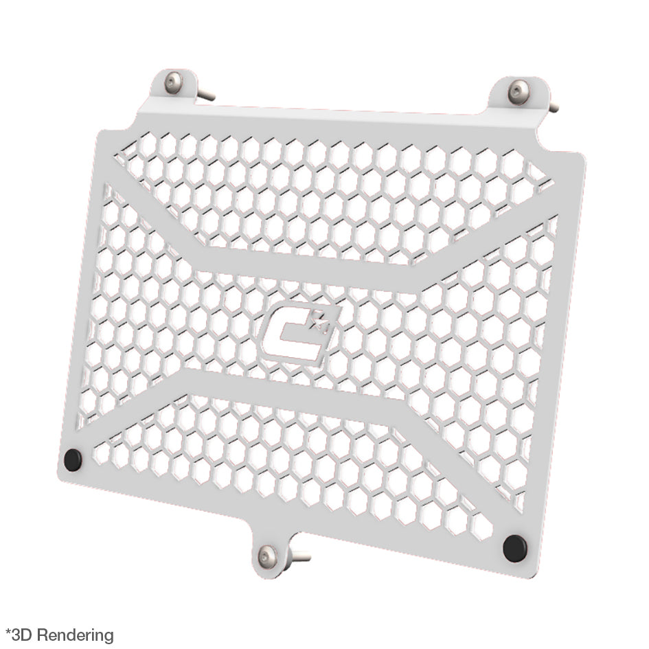Crosspro Front Radiator Guard, White – Benelli TRK 702X 2023–2026 / Rieju Xplora 707 2025–2026