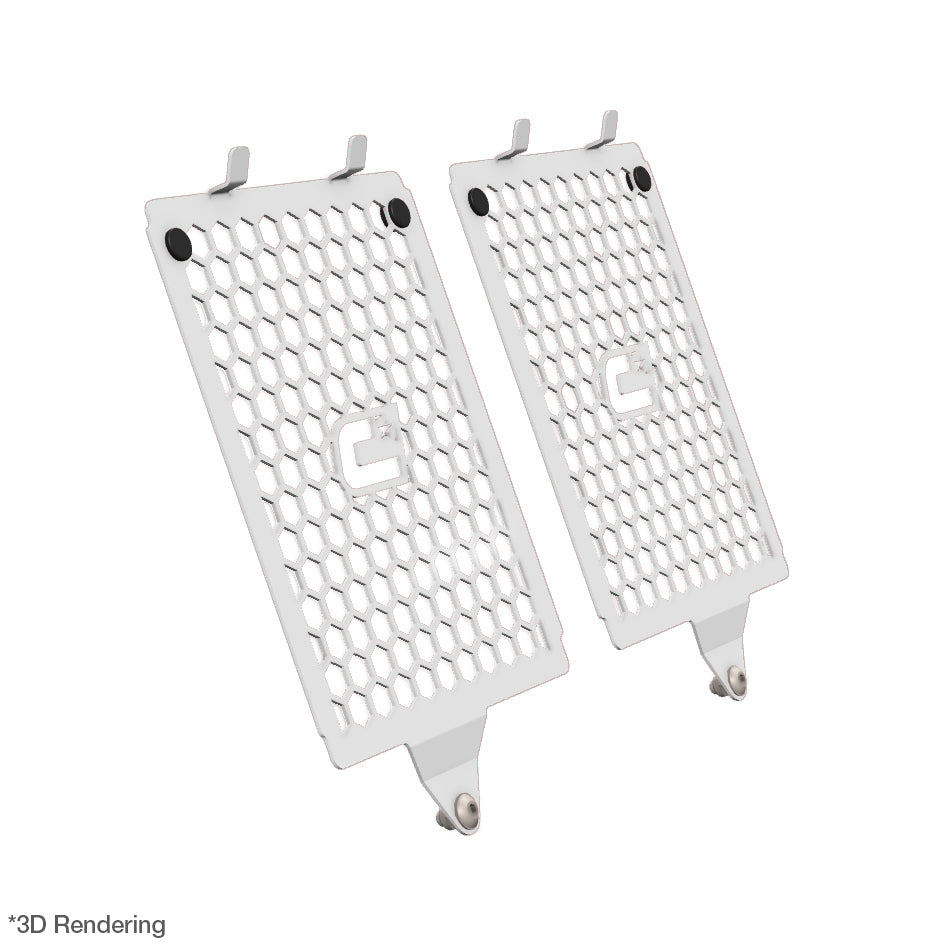 Crosspro Front Radiator Guard, White – BMW R1300GS 2023–2026 / BMW R1300GS Adventure 2025–2026