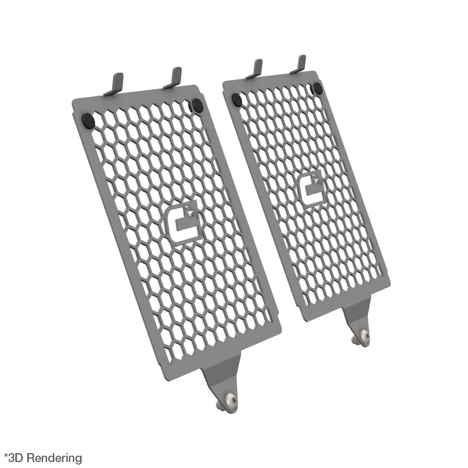 Crosspro Front Radiator Guard, Brushed Stainless – BMW R1300GS 2023–2026 / BMW R1300GS Adventure 2025–2026