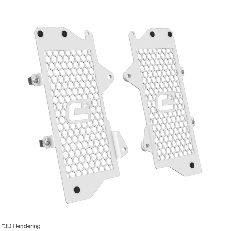 Crosspro Front Radiator Guard, White - Africa Twin,DCT