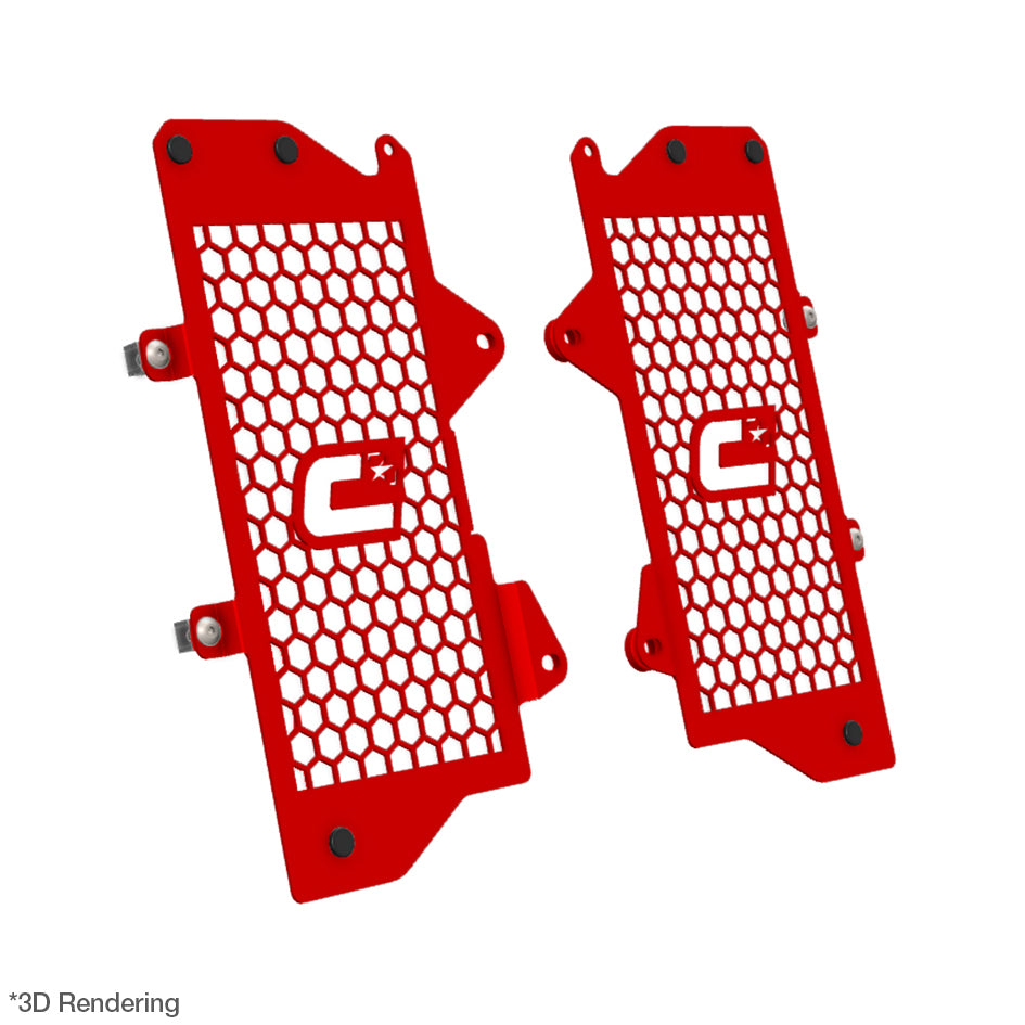 Crosspro Front Radiator Guard, Red - Africa Twin,DCT