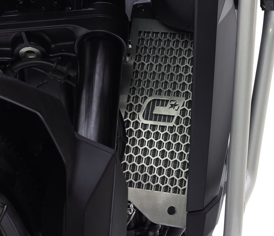 Crosspro Front Radiator Guard, Brushed Stainless - Africa Twin,DCT