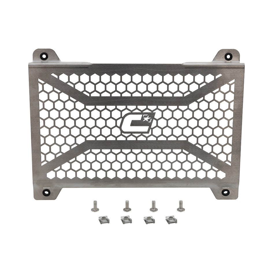 Crosspro Front Radiator Guard, Brushed Stainless - inc SE
