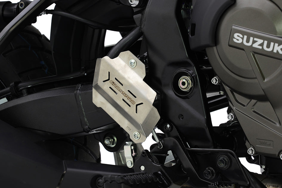 Crosspro Brake Pump Protection Brushed Stainless – Suzuki V-Strom 800 DE / RE / Tour 2023–2026