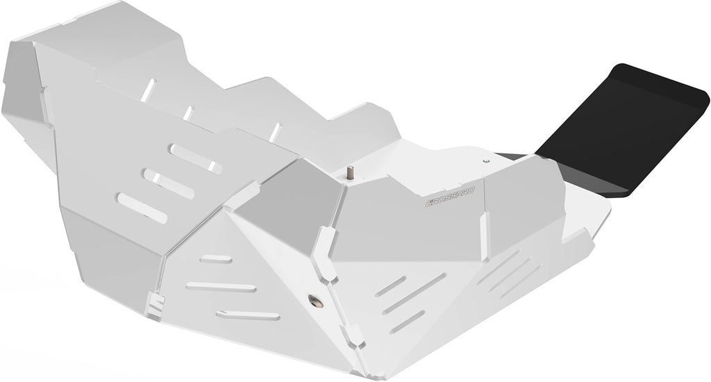 Crosspro Aluminium Engine Guard, White - inc SE ; Compatible with OEM Crash Bars