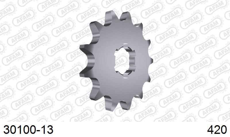 AFAM Front Sprocket, 420 (OE Pitch), Steel - 13T (orig size) (30100-13)