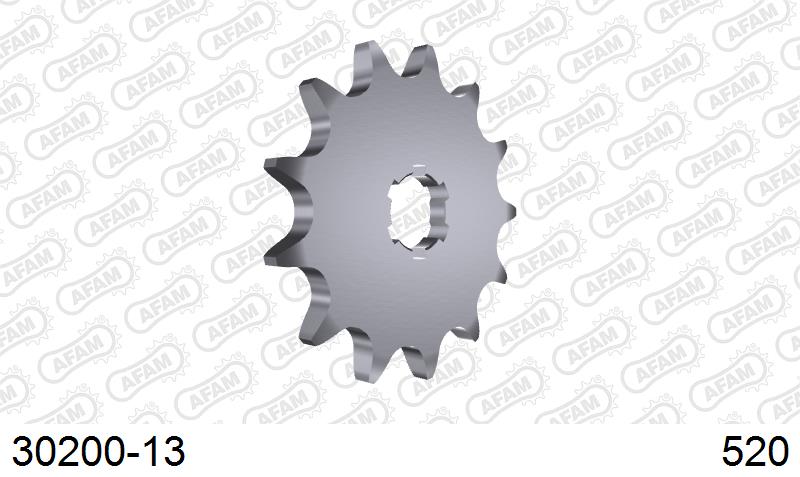 AFAM Front Sprocket, 520 (OE Pitch), Steel - 13T (orig size) (30200-13)