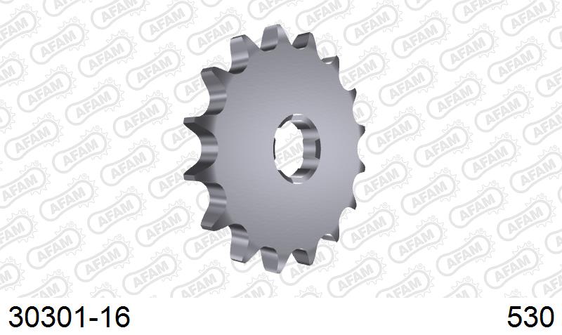 AFAM Front Sprocket, 530 (OE Pitch), Steel - 16T (orig size) (30301-16)