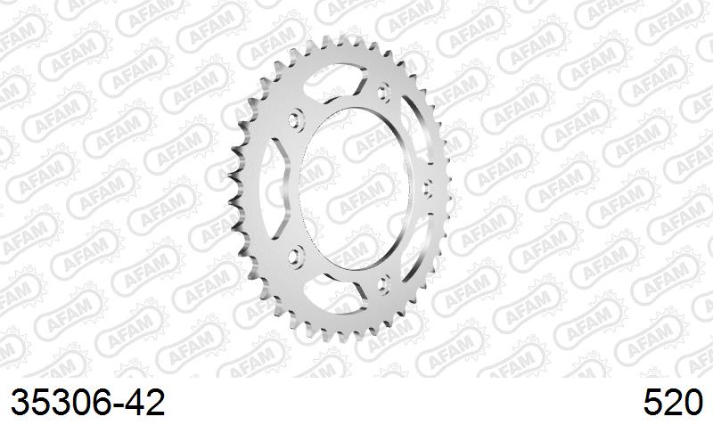 AFAM Rear Sprocket, 520 (OE Pitch), Steel - 42T (orig size) – Aprilia RS250 1996–2003
