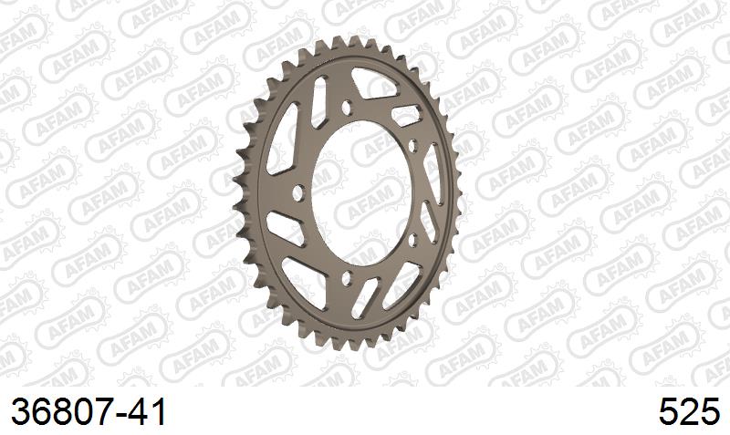 AFAM Rear Sprocket, 525 (OE Pitch), Alu - 41T (orig size) (36807-41)