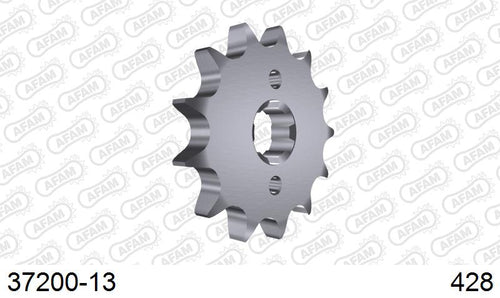 AFAM Front Sprocket, 428 (OE Pitch), Steel - 13T (orig size) (37200-13)
