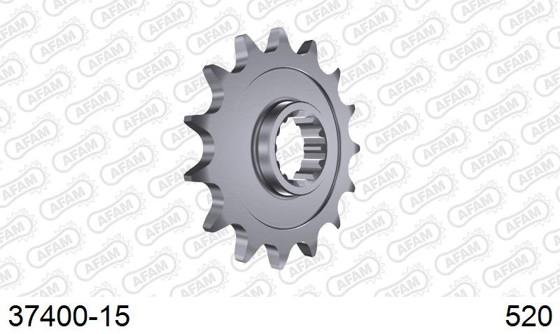 AFAM Front Sprocket, 520 (OE Pitch), Steel - 15T (orig size) (37400-15)