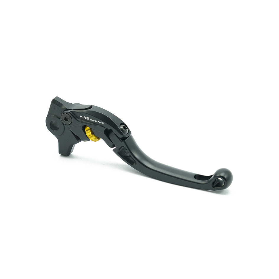 MG Biketec ClubSport Brake Lever, short - black with Gold adjuster – Yamaha YZF-R125 2011–2018