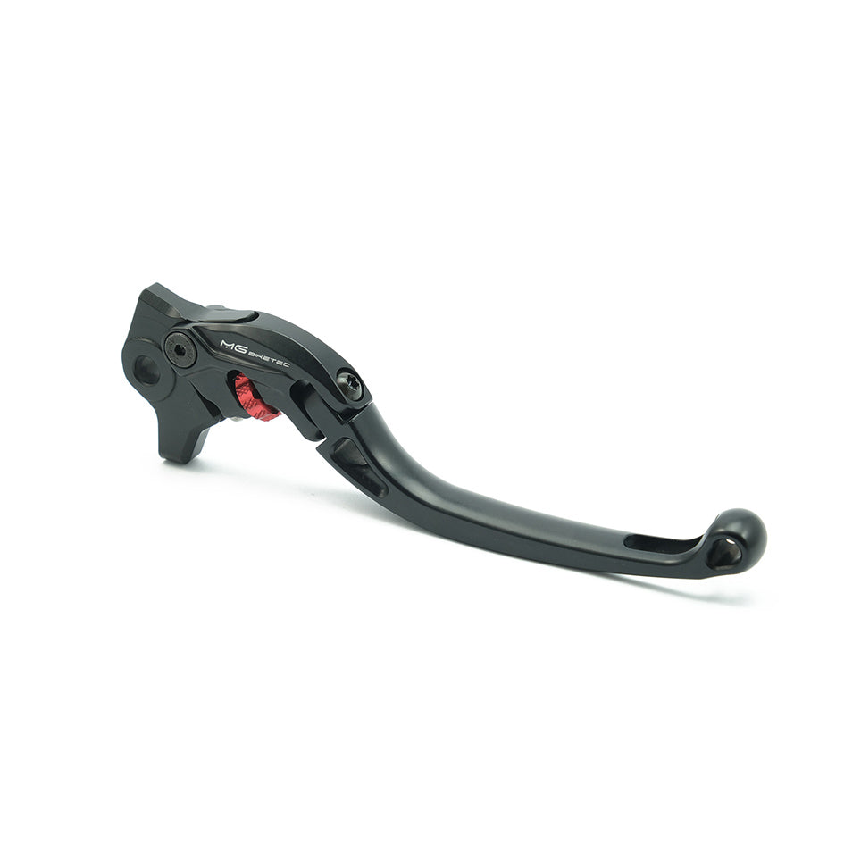 MG Biketec ClubSport Brake Lever, long - black with Red adjuster – Yamaha YZF-R125 2011–2018