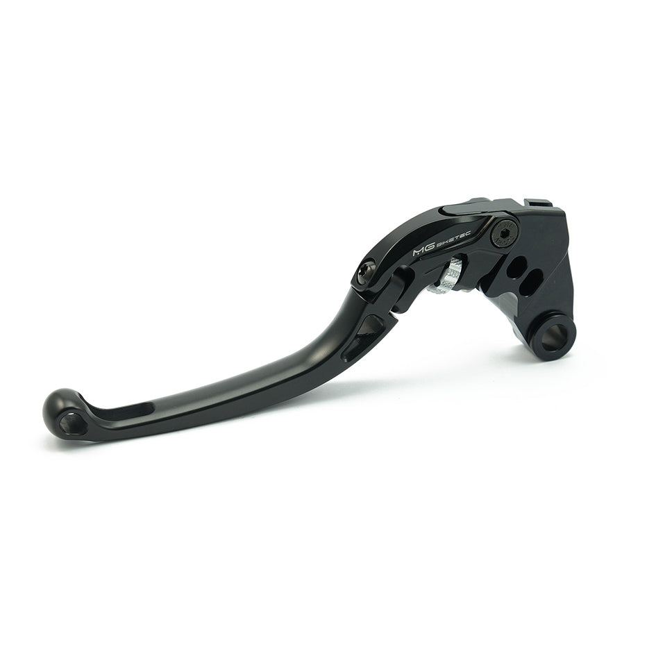 MG Biketec ClubSport Clutch Lever, long - black with Matt Silver adjuster (4242-367003)
