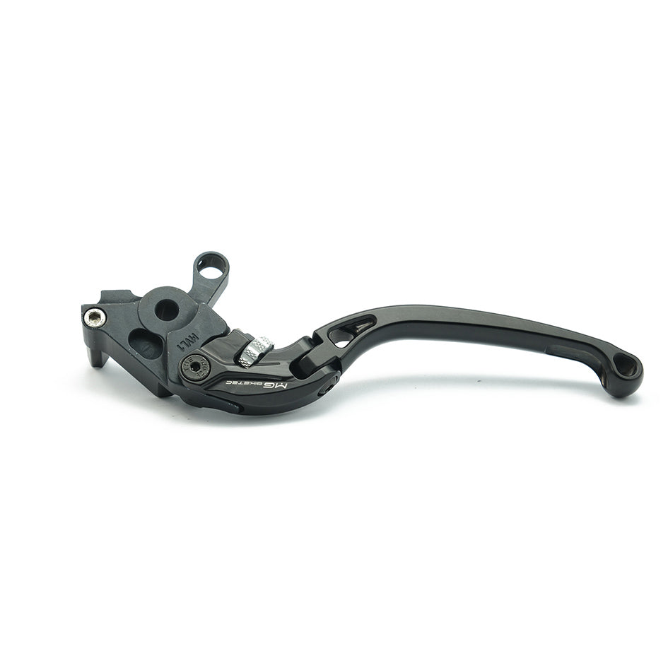 MG Biketec ClubSport Clutch Lever, long - black with Matt Silver adjuster (4242-457003)