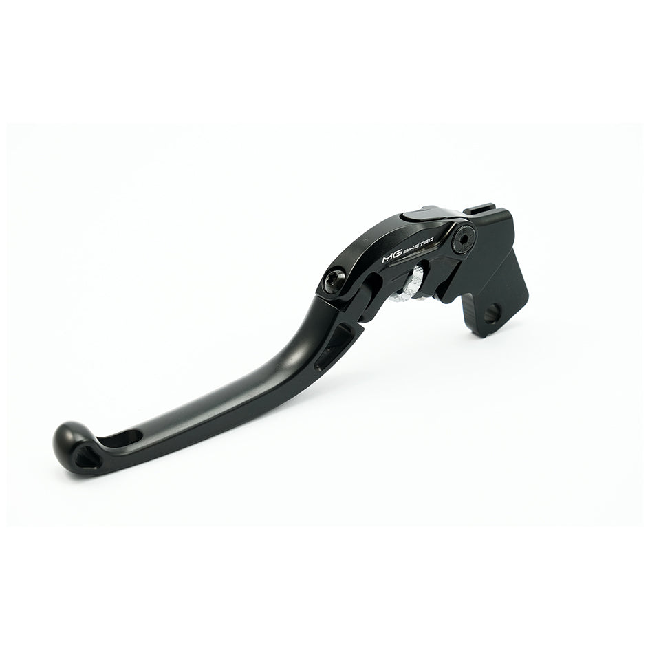 MG Biketec ClubSport Clutch Lever, long - black with Matt Silver adjuster (4242-651511)