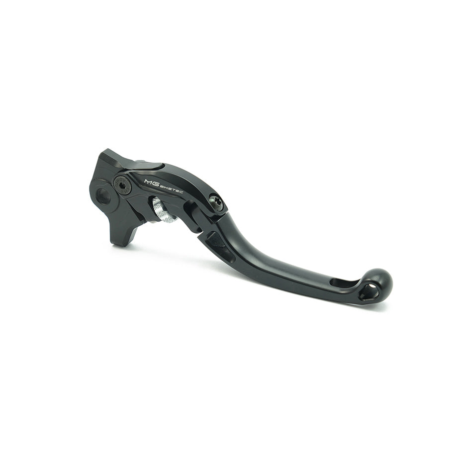 MG Biketec ClubSport Brake Lever, short - black with Matt Silver adjuster – Yamaha YZF-R125 2011–2018