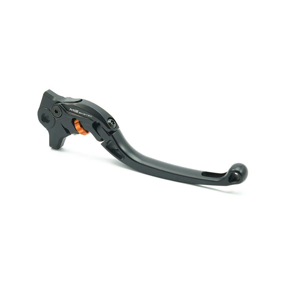MG Biketec ClubSport Brake Lever, long - black with Orange adjuster – Yamaha YZF-R125 2011–2018